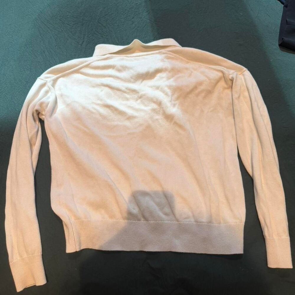 White collared long sleeve top #preppy...